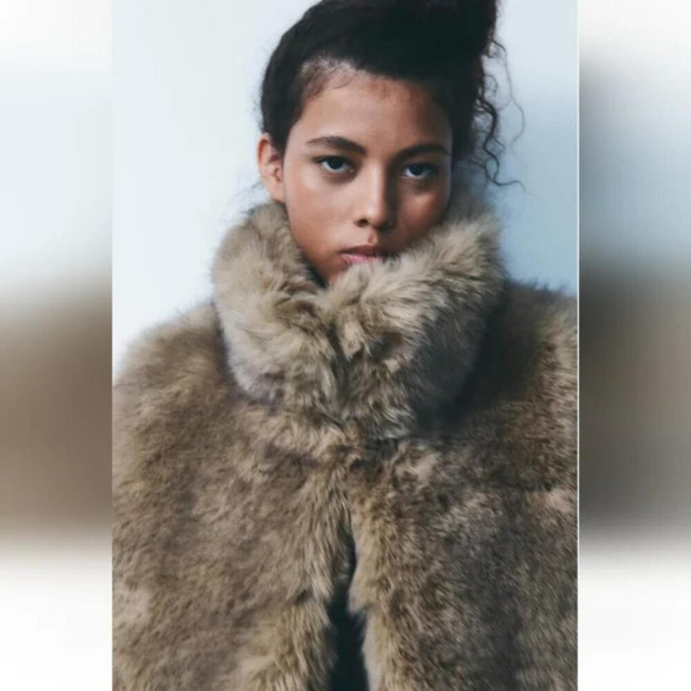 ZARA FAUX FUR VEST